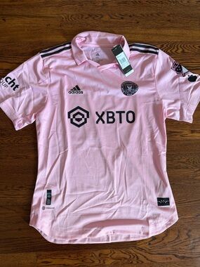 🌟 BRAND NEW 🌟 adidas Pink Inter Miami FC Home Messi Jersey with Black Logos